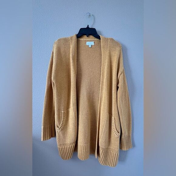 Lucky Brand Sweaters - Lucky Brand Mustard Yellow Knit Cardigan